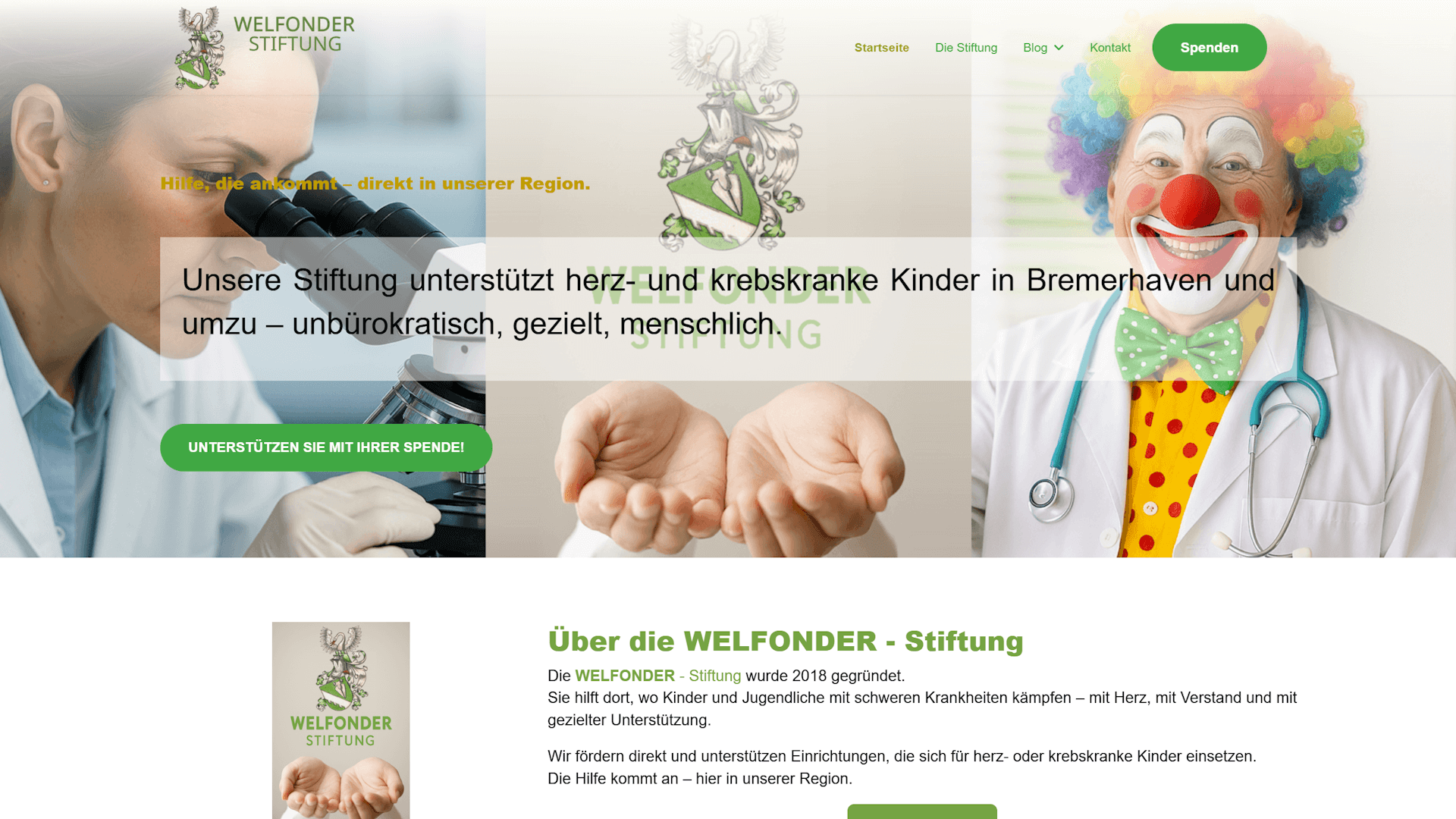 Webseite Welfonder Stiftung