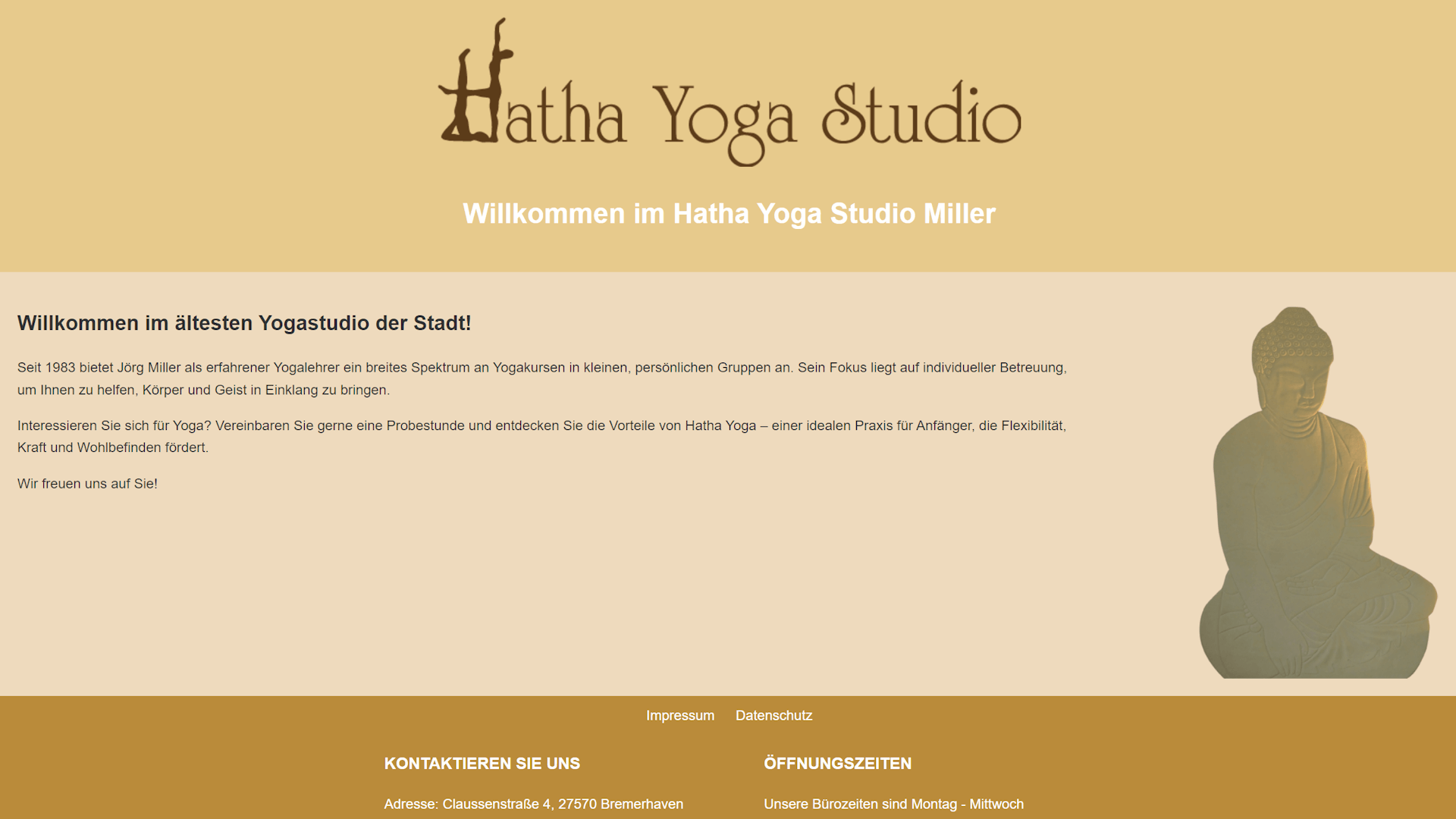 Webseite Hatha Yoga